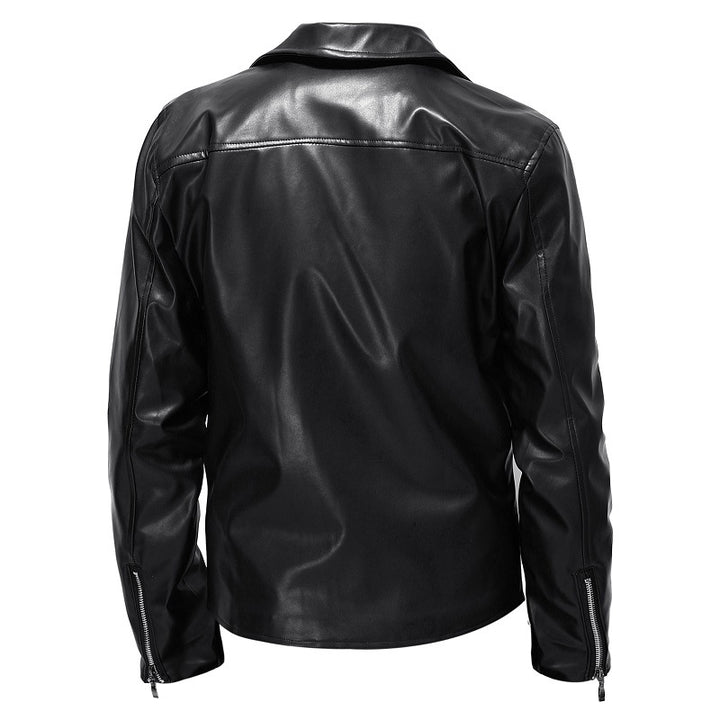 Herre Sleek Kunstlæder Bikerjakke Stilla