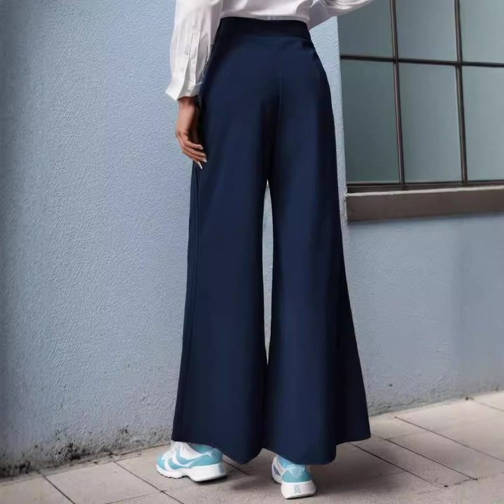 Dame elegant bred buks med praktisk bånd i taljen og sidelufthul Stilla