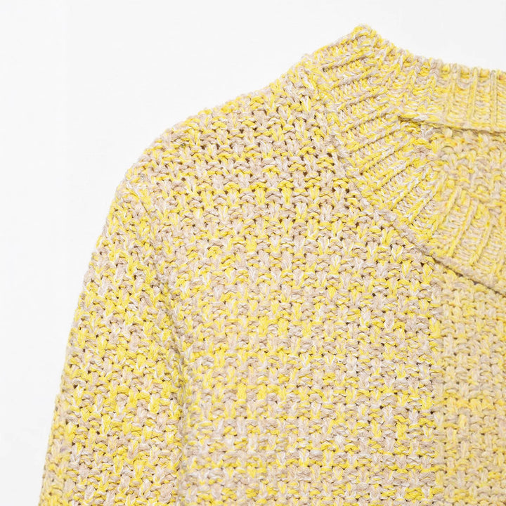 Dame Struktur Strik Knaplukning Cardigan med Dekorative Lommer Stilla