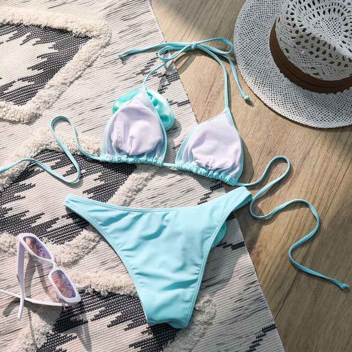 Femme Floral Prydet Bikini Sæt Stilla 1750313513