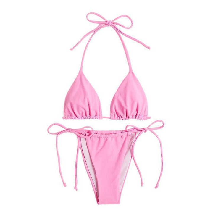 Dame Triangel-Bikini med justerbare stropper og sidelændebånd Stilla