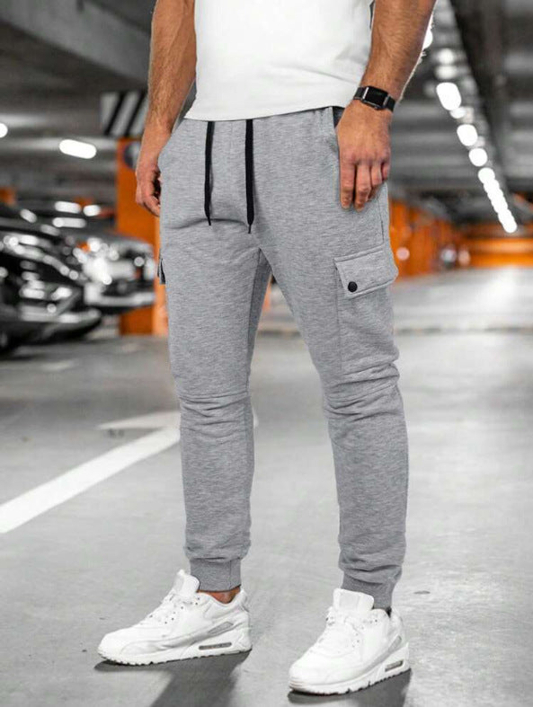 Herre moderne Cargo-joggingbukser med elastisk talje og praktiske lommer Stilla