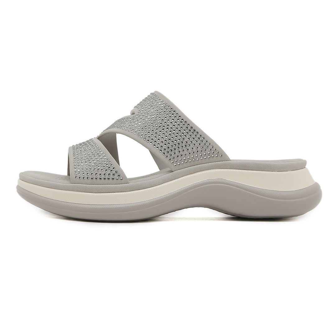 Dame komfortable sandaler med stilfulde glimmerdetaljer og ergonomisk fodseng Stilla