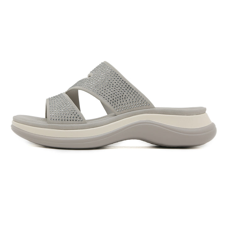 Dame komfortable sandaler med stilfulde glimmerdetaljer og ergonomisk fodseng Stilla