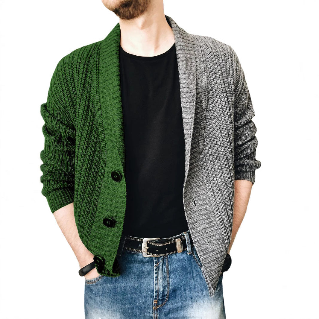 Herremode strikjakke med elegante knapper og struktureret design Stilla