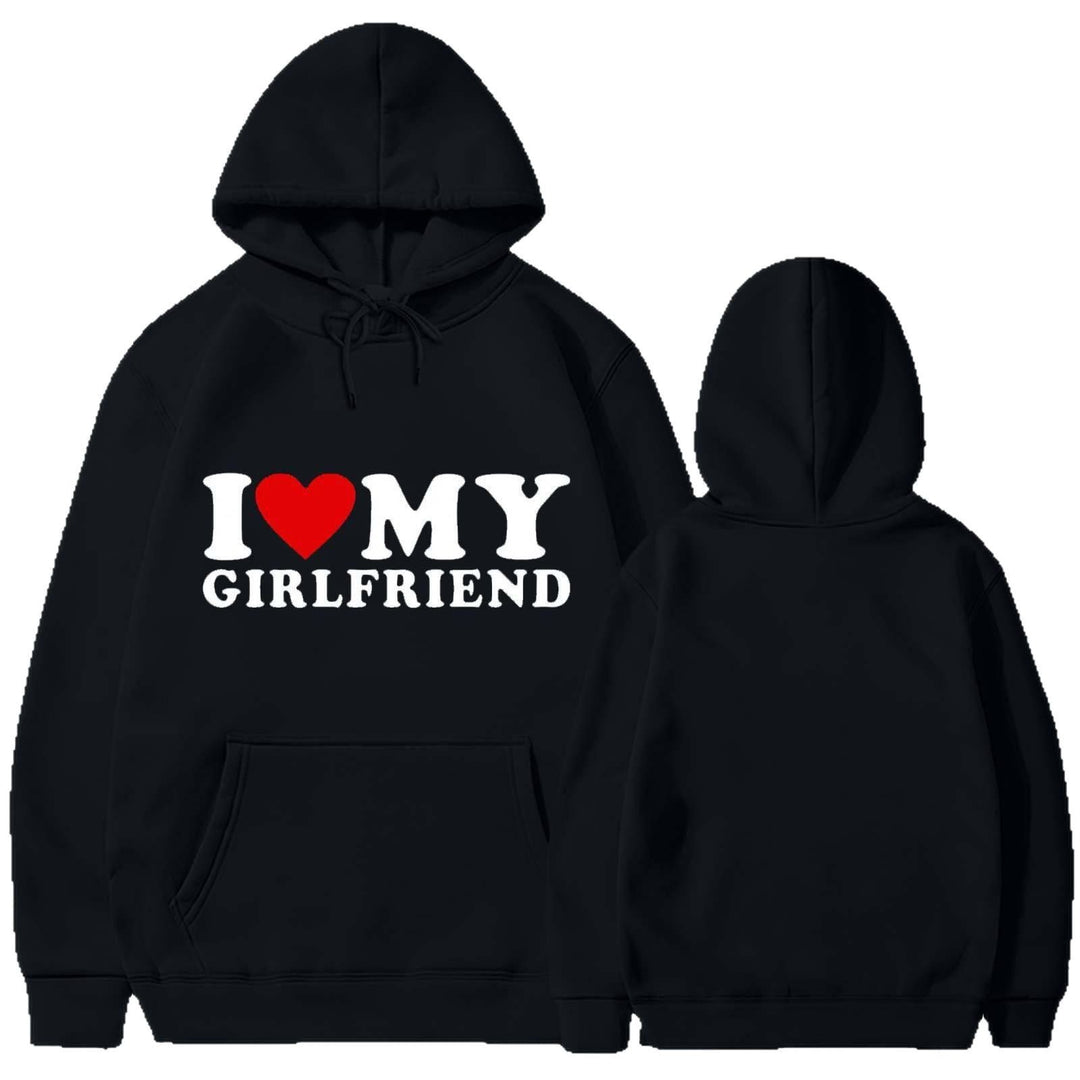 Kvinders afslappede hoodie med hjertegrafik Skovae