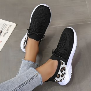 Dame Let Sport-Sneakers med attraktive Leopardmønstre Stilla