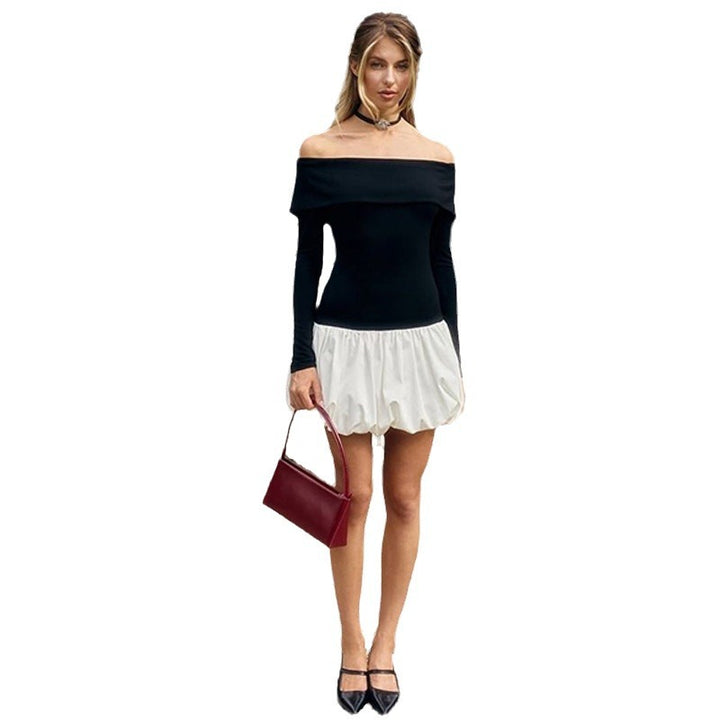 Dame Off-Shoulder kjole med کشرو و رقصvergleich Stilla