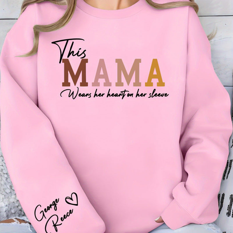 Kvinders sweatshirt med inspirerende mortryk og komfortabel pasform Stilla