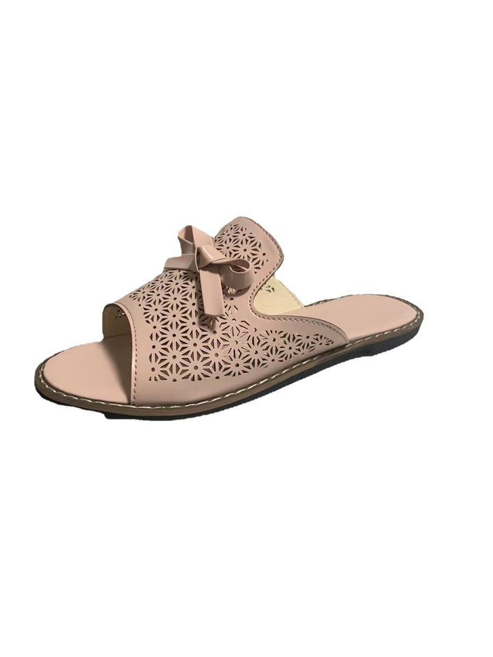 Dame komfortable toe separator sandaler med floral design og moderigtige sløjfe Stilla