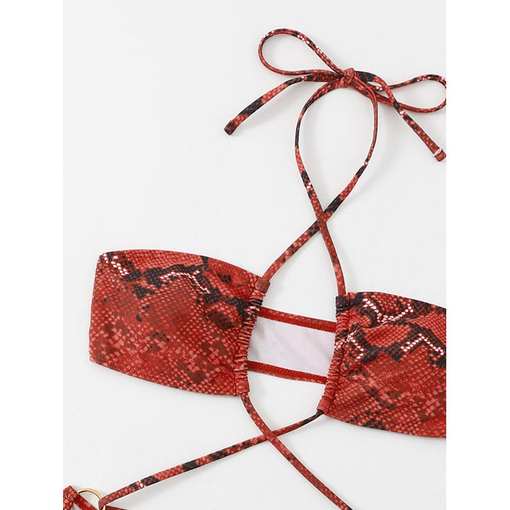 Dame bandeau bikini med krydsende stropper Skovae