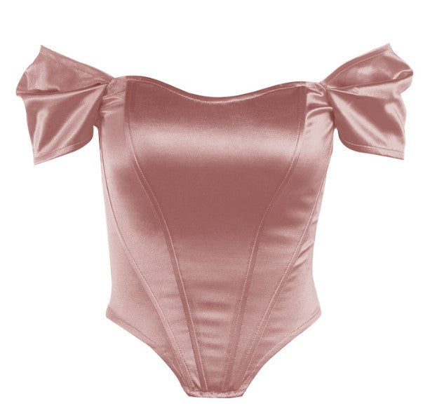 Dame Off-Shoulder Body med elegante pufærmer Stilla
