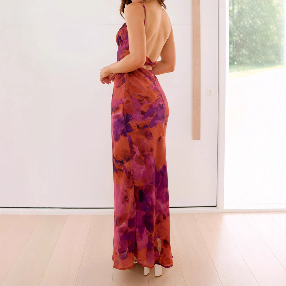 Kvinder Elegant Maxi Kjole med Blød Gradient og Delikate Spaghetti Stropper