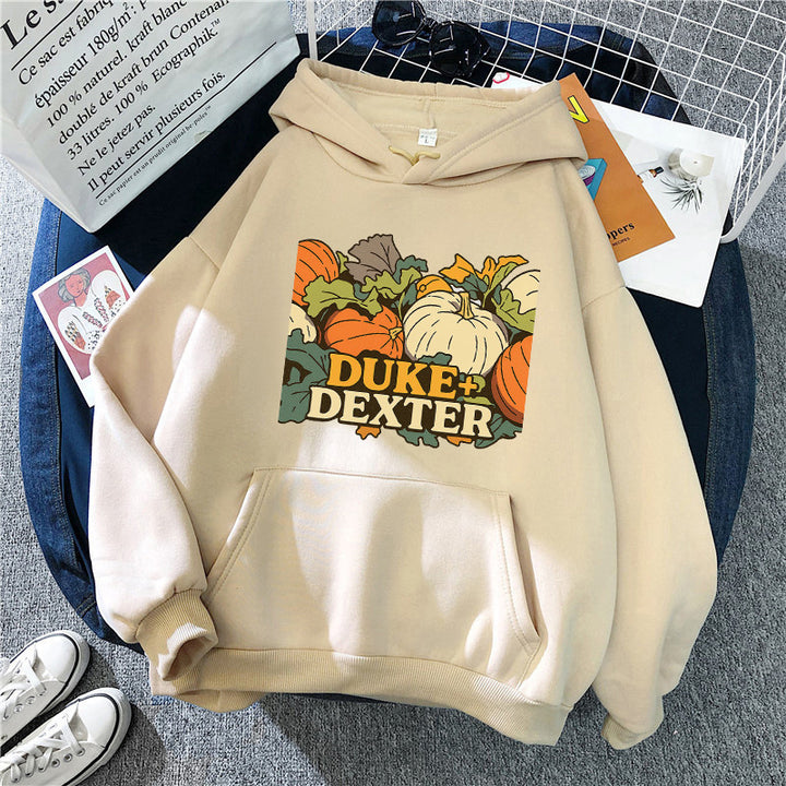 Kvinders hoodie med muntert græskar motiv Skovae