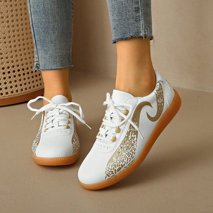 Dame Sporty Sneakers med mønstret overdel og skridsikker sål Stilla