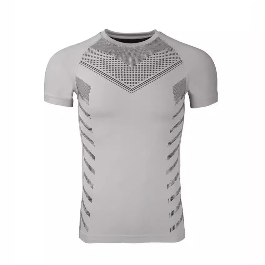 Herrer sports kompressions T-shirt med åndbare teknologier Stilla