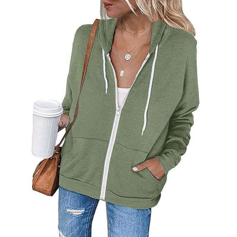 Kvinders afslappede zip-up hoodie med praktiske lommer Stilla