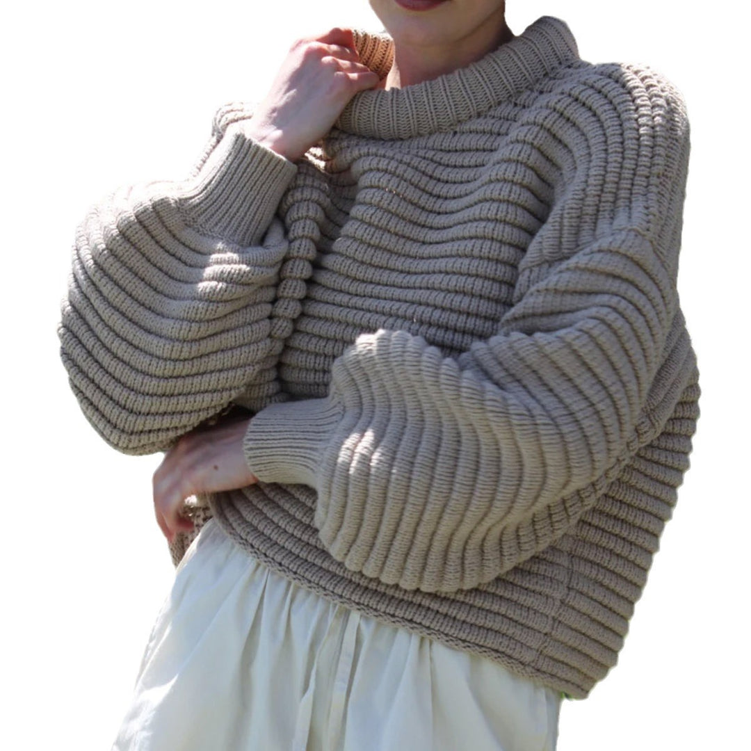 Dame moderigtig oversized sweater med struktur Stilla