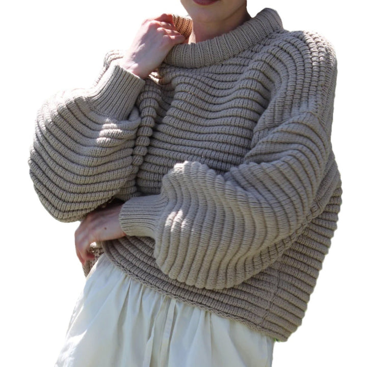 Dame moderigtig oversized sweater med struktur Stilla