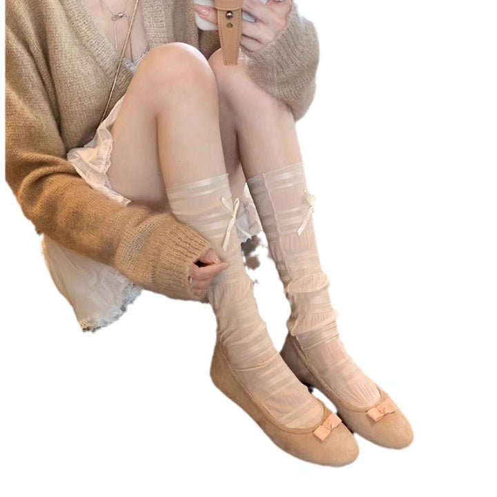 Dame Elegante Suede Ballerina Flats med dekorativt Sløjfedetalje Stilla