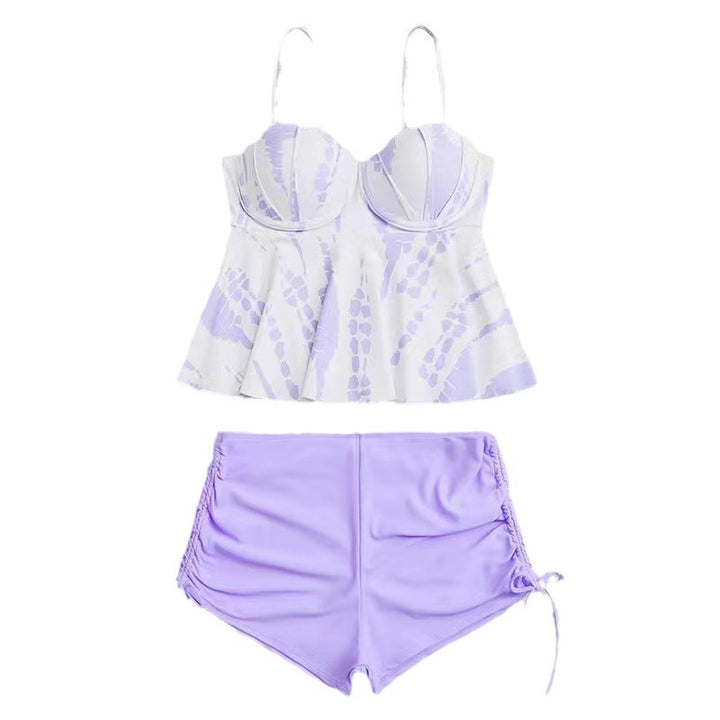 Dame Tankini-sæt med flot top og sporty shorts Stilla