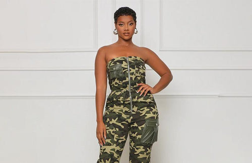 Dame jumpsuit med lommer og lynlås Stilla