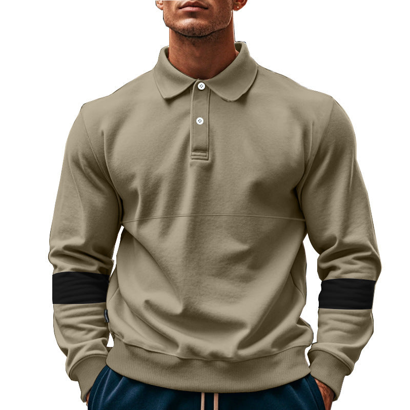 Herrer moderigtig sweater med stilige kontrastelementer Stilla