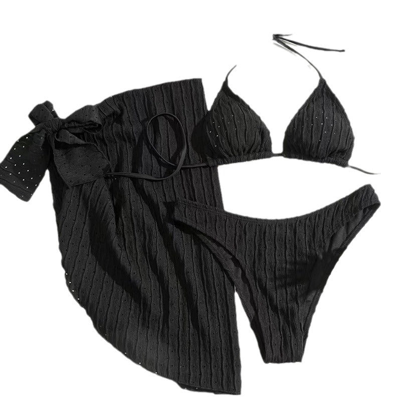 Dame bikini-sæt med dekorativ nederdel og raffinerede stropper Stilla