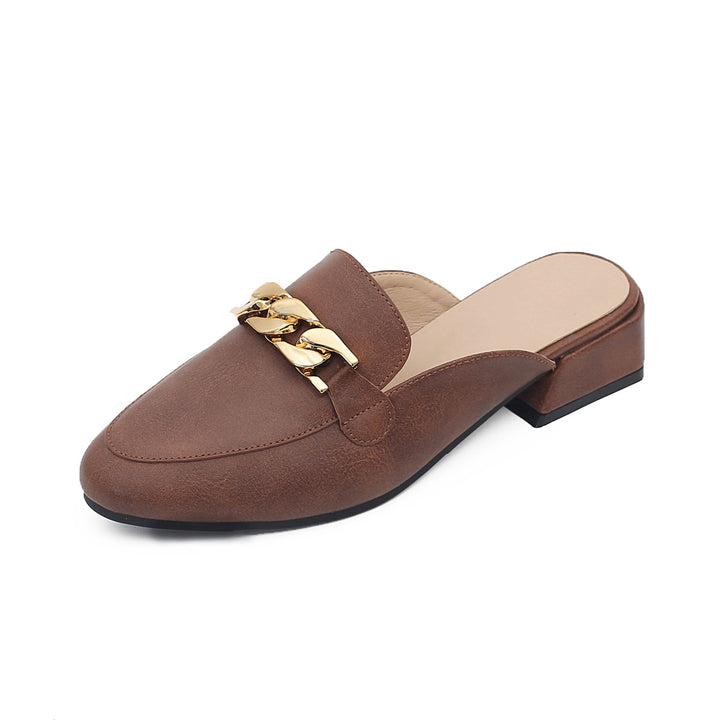 Damer Slip-On Mules med dekorativ kæde Stilla