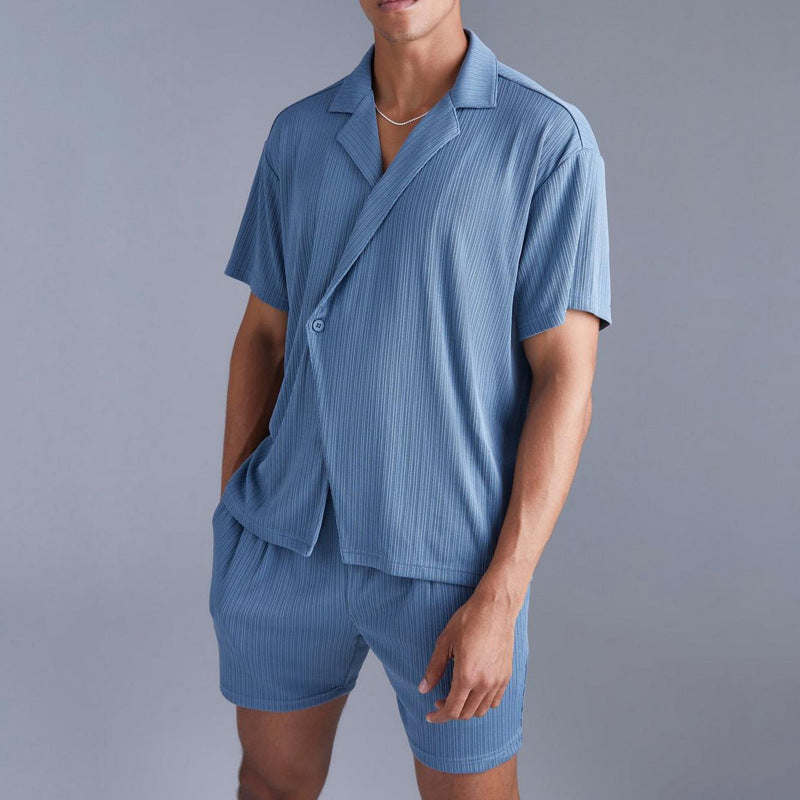 Herre afslappet pyjamasæt lavet af åndbart stof Stilla