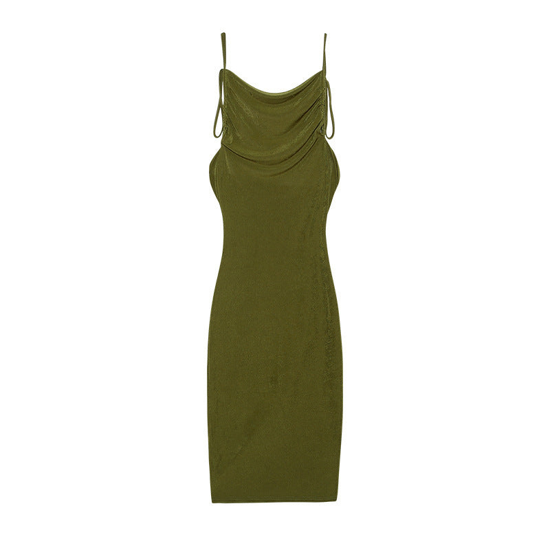 Dame Bodycon Slipkjole med justerbare stropper Stilla