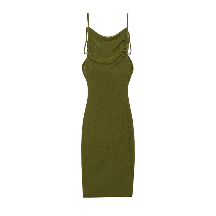 Dame Bodycon Slipkjole med justerbare stropper Stilla