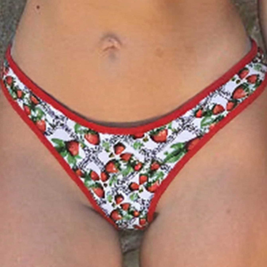 Dame triangel-bikini med flæse detaljer Skovae