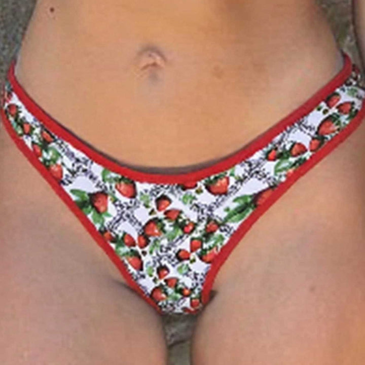 Dame triangel-bikini med flæse detaljer Skovae