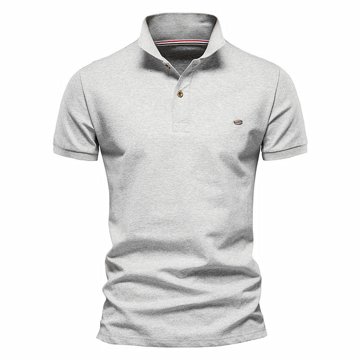Herrer polo shirt i åndbart piqué bomuld med elegant krave Stilla