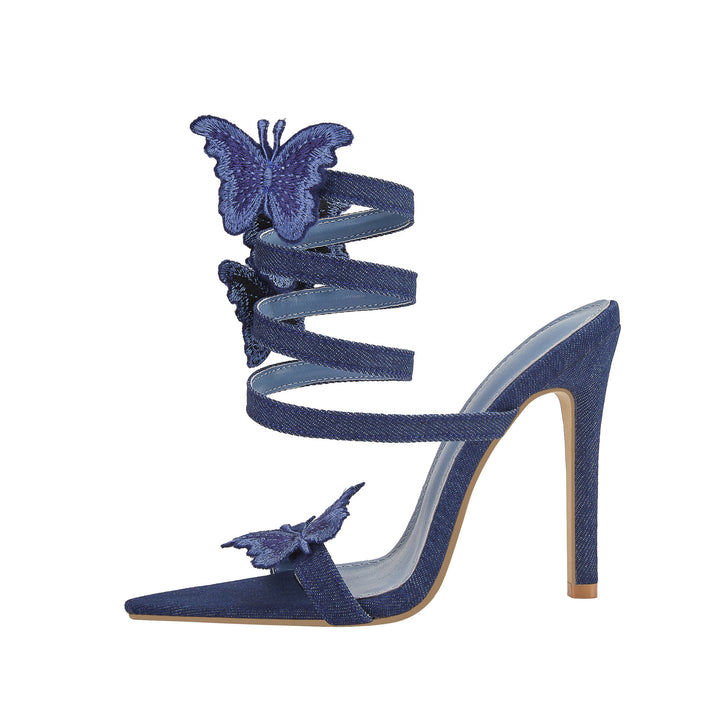 Femme Elegant Sommerfugl-Detalje Stiletto-Hæle Stilla