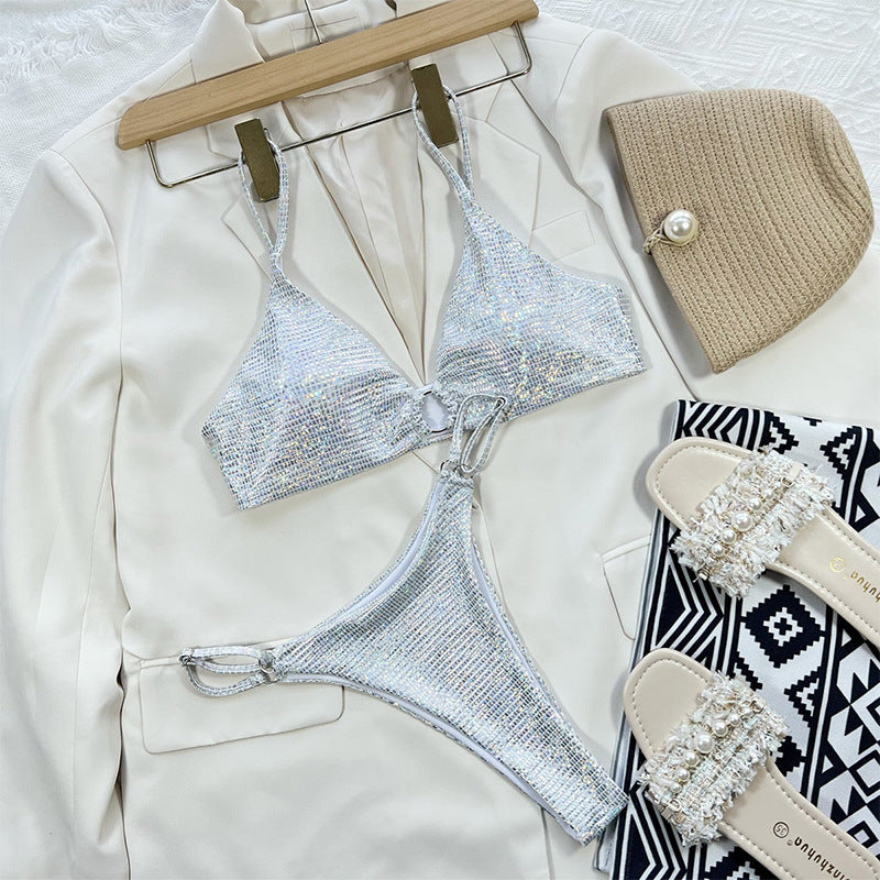 Dame Triangel-Bikini-Sæt med justerbare stropper og moderne design Stilla