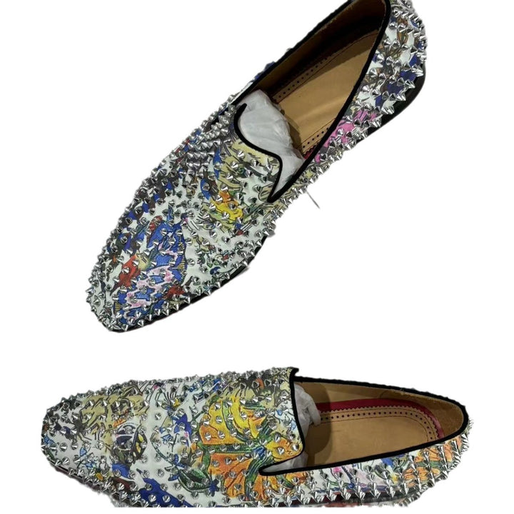 Mænd Spiked Slip-On Loafers Stilla