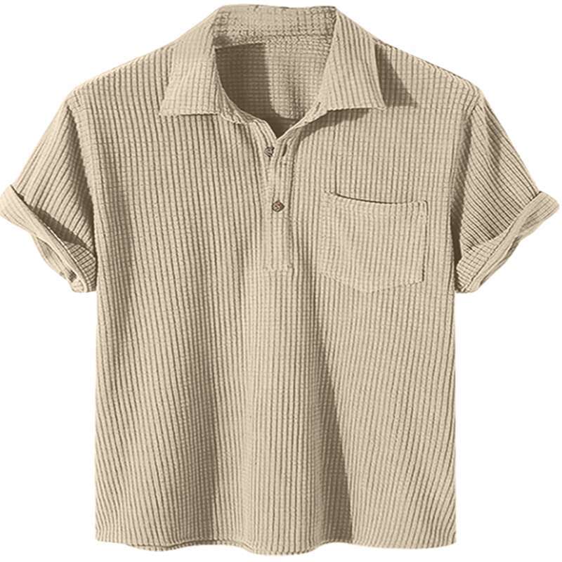 Herrer Tekstureret Kortærmet Poloshirt Stilla