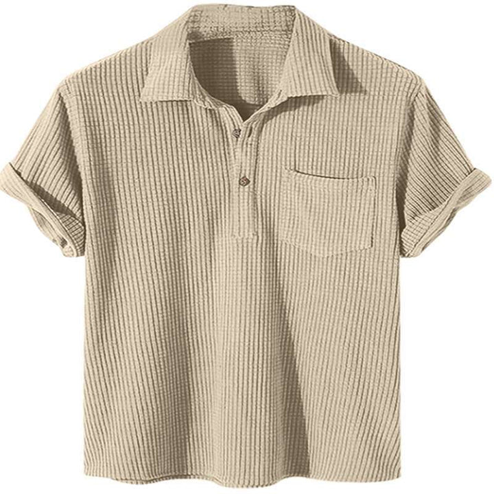 Herrer Tekstureret Kortærmet Poloshirt Stilla