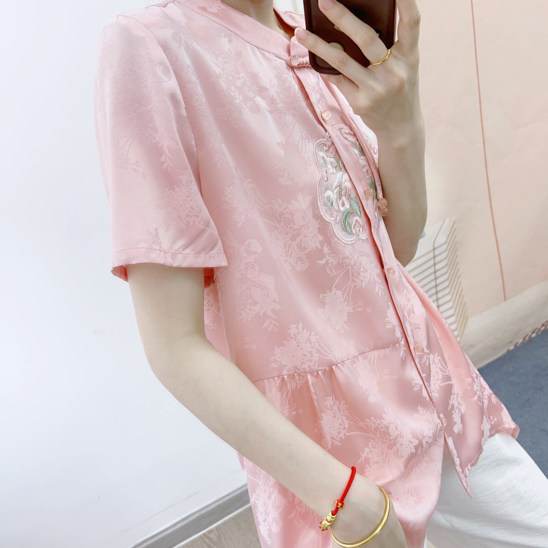 Dame Elegant og flydende bluse tunika med stilfulde detaljer Stilla