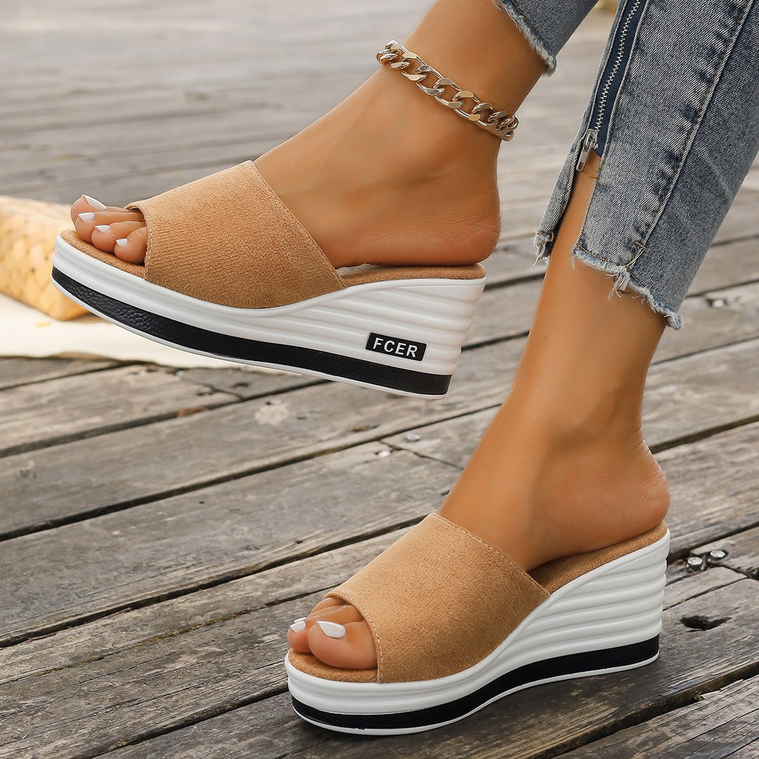 Dame Platform Sandaler med Leopardmønster Stilla