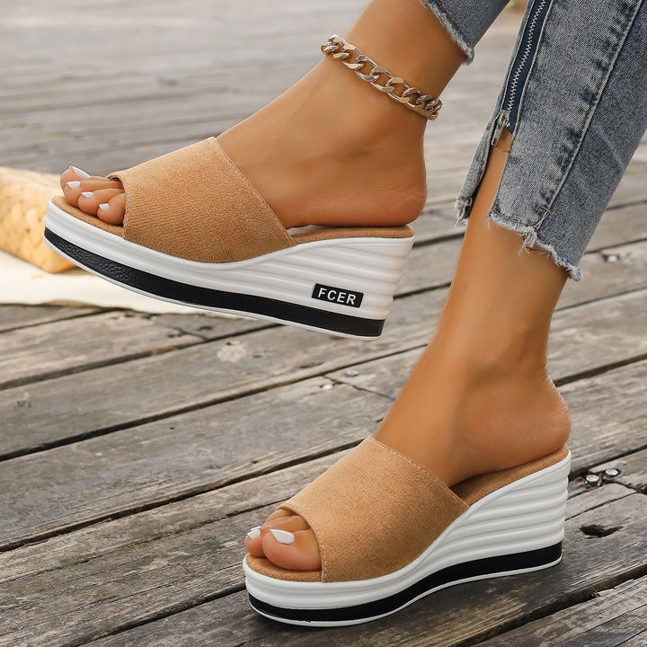 Dame Platform Sandaler med Leopardmønster Stilla