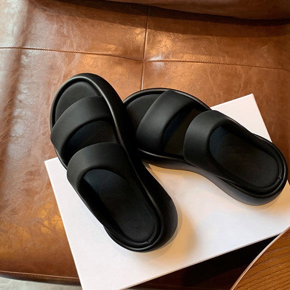 Femme Polstrede Slide Sandaler med Justerbare Remme Stilla