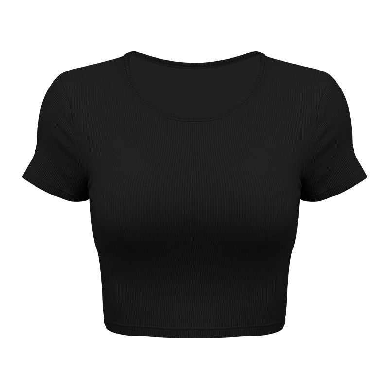 Dame Korte ærmet Rib-T-Shirt Stilla