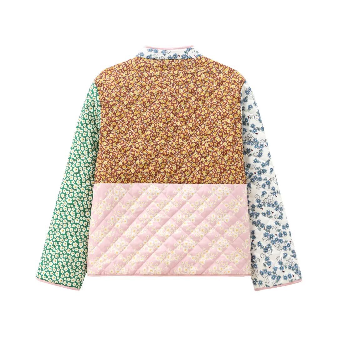 Femme Quilted Floral-Patchwork-Jakke Stilla 1750153189