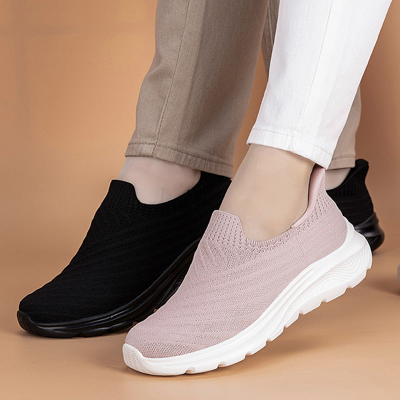 Dame Slip-On Komfort Sneakers med polstrede indlægssåler og åndbart strik-overmateriale Stilla