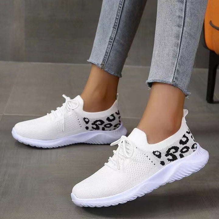 Dame Let Sport-Sneakers med attraktive Leopardmønstre Stilla