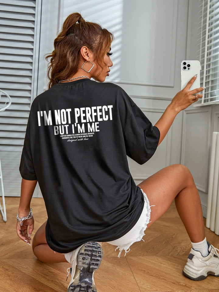 Dame afslappet statement T-shirt med oversized snit Stilla