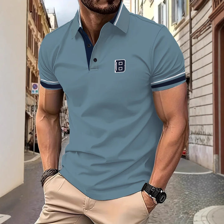 Herrer polo skjorte med kontrasterende detaljer Stilla